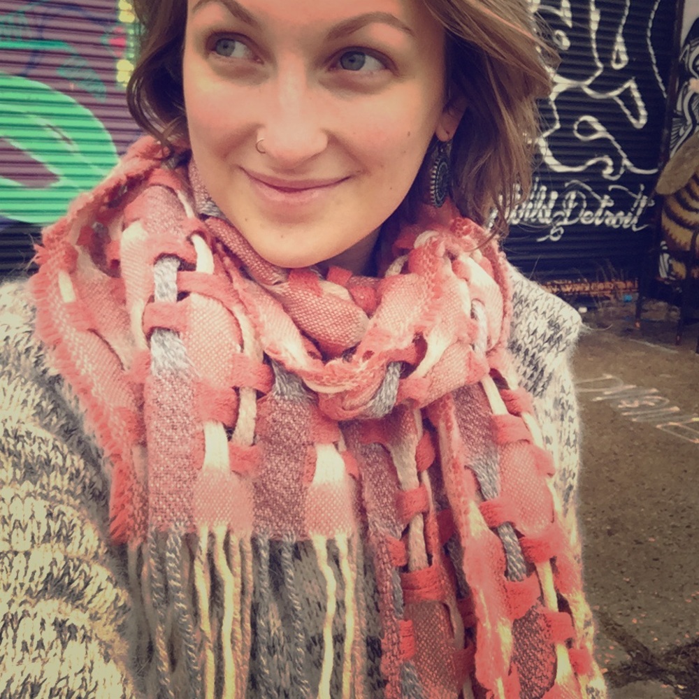 Anthropologie texture woven scarf